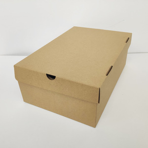 Kraft Paper Flip Top Shoe Boxes Rectangle <b>Stackable</b> <b>Storage</b> Packaging For <b>Wardrobe</b> General Use Mid To High End - Product Image 2