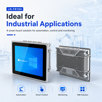 Terminal de Control HMI con Pantalla Táctil de Aluminio de 10.4 Pulgadas, Sin Ventilador, Compatible con Windows y Linux, PC Industrial Integrado