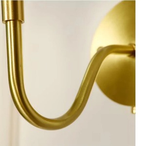 Nouvelle lampe de chevet de style français, luxe léger, rose, style européen simple, rétro avec interrupteur, décoration murale en verre nordique - Product Image 5