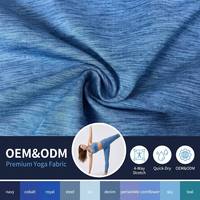 Tela Elástica de Poliéster y Spandex para Ropa Deportiva, 220 g/m², Tejido de Punto Elástico, Logotipo Personalizado, Tela para Yoga