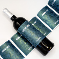 Etiqueta de Vino Personalizada con Impresión en Rollo, Lámina Dorada de Lujo, Vinilo Ecológico, Etiqueta de Embalaje Vintage en Relieve para Botellas de Vino y Cerveza