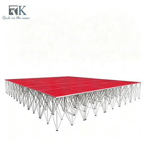 Escenario Portátil de Aluminio, Escenario Inteligente con Escalera para Bodas, Plataforma de Escenario Interior - Product Image 5