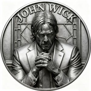 Design personalizzato metallo artigianato John Wick collezione commemorativa moneta sfida oggetti di scena per film Cosplay - Product Image 6