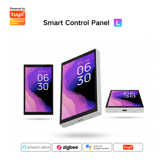 Tuya 5inch Channel Smart Home Control Panel Zigbee Matter Gateway Homekit Smart Touch Electric WiFi Android App Control Hotel