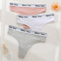 Usine en gros de haute qualité à bas prix culotte femme sensuelle taille basse filles sous-vêtements en coton femmes string tu me manques