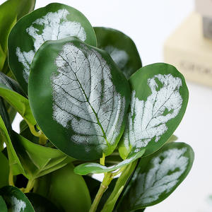 מפעל ישיר 5 מזלגות ירוק עלה שיחים מלאכותי ירוק צמח עלים למכירה - Product Image 6