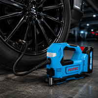 Kit de gonflage de pneus numérique sans fil professionnel FIXTEC 20V, pompe automatique 150 PSI, batterie 2,0 Ah et chargeur rapide, certifié CE