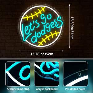 Equipo de fútbol personalizado, luz Led, signo de <span class=keywords><strong>Barcelona</strong></span>, logotipo personalizado, regalo hecho a mano, arte de pared, dormitorio, Bar, decoración de Pub - Product Image 4