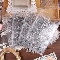 Timbres en caoutchouc de Silicone transparent rétro pour journalisation Scrapbooking fabrication de cartes journal de bureau Vintage bricolage joint Transparent décoratif