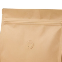 Sachet de café en papier kraft refermable avec valve de dégazage