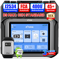 XTOOL D9 MAX, herramienta de cerrajería automotriz, escáner OBD2 de diagnóstico de coche, programador de llaves para todas las llaves perdidas con J2534 2025 nuevo