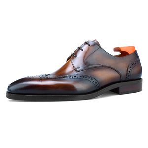 F8-XH9-angleterre Unique couche supérieure en cuir de vachette de haute qualité W forme grain entier bullock chaussures <span class=keywords><strong>derby</strong></span> de bureau - Product Image 2