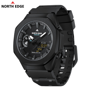 North EDGE ปรอทผู้ชายนาฬิกาจับเวลากันน้ำ50เมตรนาฬิกาโลกเวลา LED นาฬิกาข้อมือ reloj hombre สำหรับผู้ชาย - Product Image 1