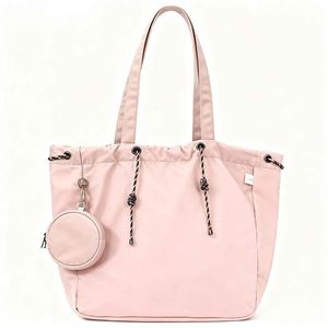Drawstring Nylon Tote <b>Bag</b> With Detachable Round Coin Purse Lightweight Shoulder Handbag Daily <b>Shopping</b> Travel <b>Ladies</b> <b>Bag</b> - Product Image 1