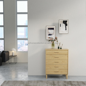 Cassettiera in Bambù Stile SYT per Angolo Banquette, Mobile Contenitore dal Design Pulito per Stazione Piatti - Product Image 4