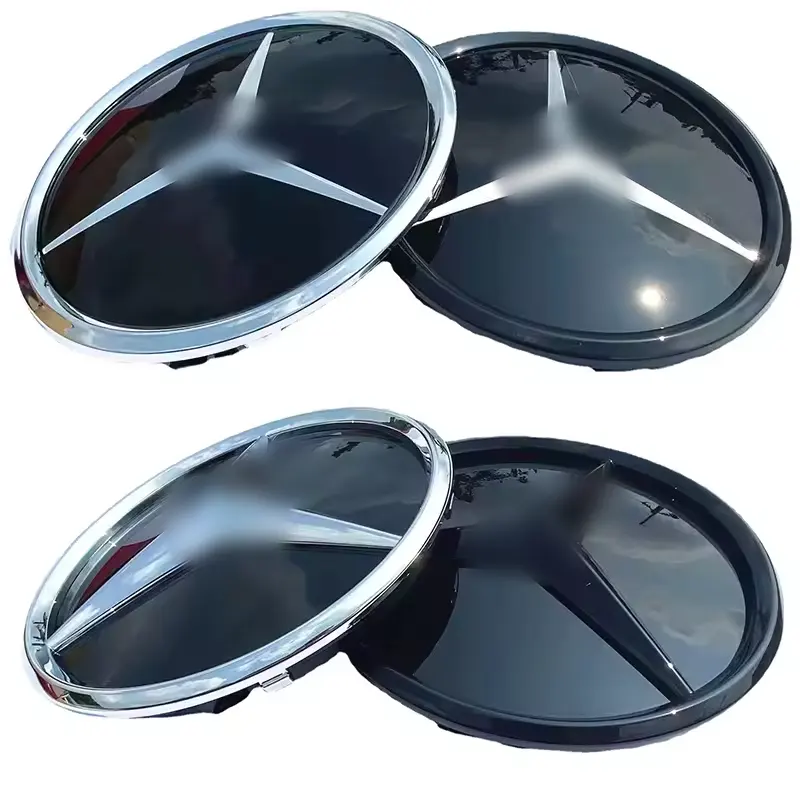 Insignes d'emblème de voiture de conception de logo de miroir 3d personnalisé logos de voiture pour mercedes-benz