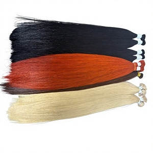 Extensions de cheveux humains en vrac colorées et lisses sans trame pour tressage, couleurs personnalisées - Product Image 1