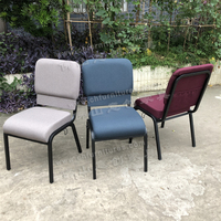 Chaises d'église modernes empilables grises à Houston Texas