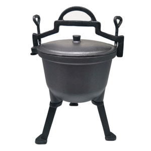 Pentola Olandese in Ghisa a Tre Gambe da 4,5L, Caldaio da Caccia, Pentola per Carne, Kociolek Zeliwny con Coperchio in Vetro - Product Image 3