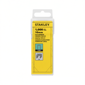 Grapas Planas Estrechas Stanley de 10 mm, 1000 Unidades, CT300, Recubiertas de Zinc - Product Image 2