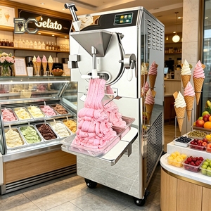 Gelato Hard Ice <b>Cream</b> Machine Oceanpower Commercial Ice <b>Cream</b> Machine Continous Italian Water Ice Batch <b>Maker</b> Freezer Machine - Product Image 1