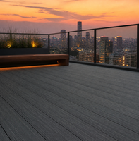 Planche de terrasse en WPC pour extérieur, composite bois-plastique co-extrudé, antidérapant, imperméable, pour terrasse de villa