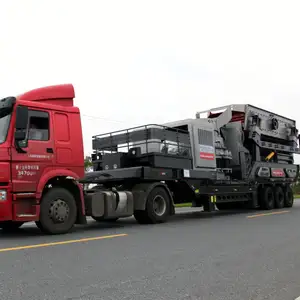 Máquina trituradora de mandíbula móvel totalmente automatizada, triturador de pedra e rocha, preço competitivo