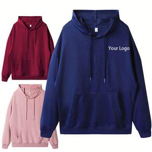 เสื้อฮู้ดผ้าฝ้ายแบบสวมหัวมีฮู้ดโอเวอร์ไซส์สินค้ายอดนิยม2025มีฮู้ดกำหนดโลโก้ได้ตามต้องการ - Product Image 1
