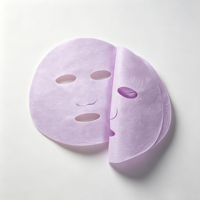 Masque facial en microfibre naturelle biologique ODM pour peaux sensibles, soin du visage, masque facial violet glacé