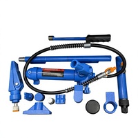 Kit d'outils de levage et de réparation de carrosserie automobile portable, avec vérin hydraulique séparé en acier robuste de 4 tonnes, en coffret de transport, hauteur de levage max. 270 mm