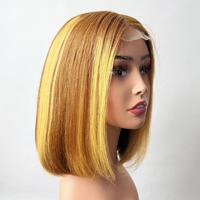 Perruque de cheveux humains ultra-lisses Super Double Drawn SDD 10 pouces, cheveux vierges vietnamiens, fermeture en dentelle 2x6, perruque courte bob sans colle