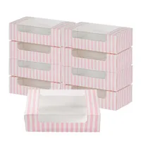 Scatola per Pane in Carta Artistica con Logo Personalizzato Stampato Direttamente dalla Fabbrica, con Finestra Trasparente, Confezione per Pasticceria, per Negozi di Dolci e Caffetterie
