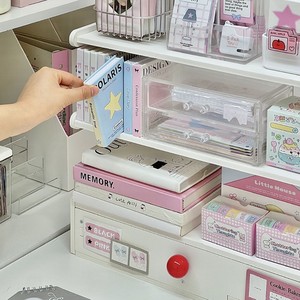 Rak Penyimpanan Meja Kantor Tiga Lapis Bentuk U yang Dapat Dipindahkan dengan Laci untuk Penggunaan Asrama, Mengatur Gelas Air dan Alat Tulis - Product Image 5