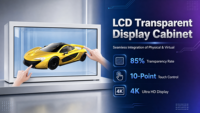Écran LCD transparent, écran tactile, affichage publicitaire, vitrine intérieure, kiosque pour la vente au détail