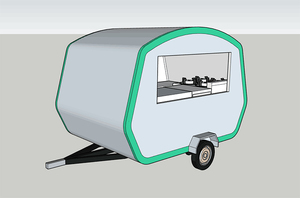 Street Movable Tow <b>Bar</b> <b>Snack</b> Vending Mobile Food Trailer - Product Image 3