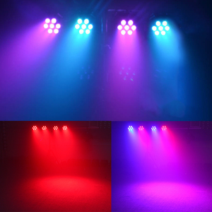 Portable Dj Par lumière scène Led Disco lumières Dj équipement Gig <span class=keywords><strong>Bar</strong></span> Luces Para Discoteca tricolore 4 Par système avec support - Product Image 2