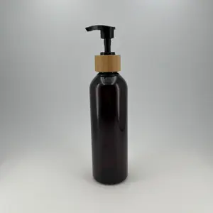 PET Plastic Bottle 300ml with Black Lotion Pump Stylish Packaging for Skincare Lotions and Serums