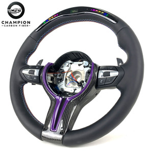 Para BMW M2 M3 M4 F20 F22 F87 F80 F30 F31 F32 F10 F11 M deporte cuero fibra de carbono volante pantalla LED 2020 2021 2022 2023 - Product Image 1