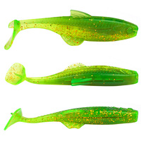 Appâts souples pour poissons d'eau salée à queue en T, imprimés en PVC, 6 couleurs, 10 pièces/sac, 7,1 cm/3 g