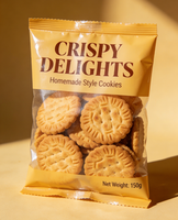 Sacs d'emballage pour biscuits et snacks en plastique de qualité alimentaire, personnalisables avec logo, résistants à l'humidité, à fond plat avec fermeture éclair, vente en gros