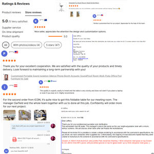 Profilo della struttura in alluminio divisorio modulare per mobili in legno moderno ufficio Call Center Workstation box per ufficio - Product Image 5