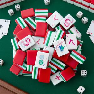 โรงงานขายส่งกระเบื้องมาเจียง ชุดไพ่นกกระจอกอะคริลิคสีตามสั่งสำหรับใช้ในบ้าน เกมไพ่นกกระจอกแบบอเมริกัน - Product Image 6