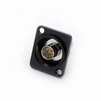 Adaptador de Conector Hembra BNC a BNC, Montaje en Panel, Chasis, Contacto de Cobre, Carcasa de Aleación de Zinc, 50/75 Ohmios, Conector de Audio y Video