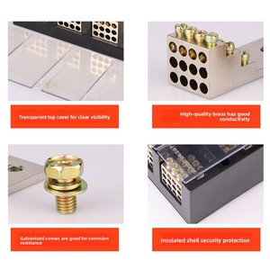 Bloc de bornes FJ6/JHT multi-entrées/multi-sorties à courant élevé avec contacts en bronze phosphoreux pour boîtier de jonction/distribution/mesure haute puissance - Product Image 3