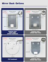 Miroir de salle de bain LED semi-circulaire tactile haute définition, fabriqué en usine, à trois couleurs réglables, anti-buée, pour table de toilette