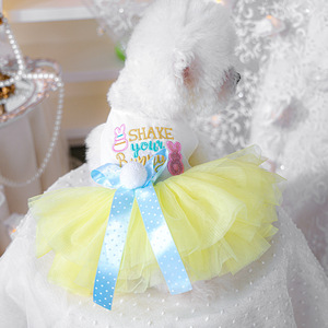 PETCIRCLE Ropa para Mascotas Primavera/Verano - Trajes para Perros y Gatos - Falda de Tul de Conejito de Pascua - Product Image 1