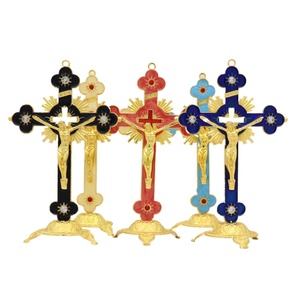 Catholic Christian Cross Ornament Metal Crafts Religious Projects Jesus and <b>Bracket</b> Church Decoration Wholesales Wholesales Reli - Product Image 3