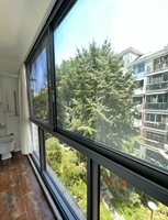 Ventana Corredera Vertical Moderna de 120 mm y Seis Vías, con Rotura de Puente Térmico, de Aluminio, para Exteriores de Viviendas y Cocinas, con Certificación Energy Star, Grande