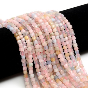 Hand Cut Mặt 4 Mét Cube Đen Spinel Aquamarine Morganite Lapis FLuorite Đá Quý Lỏng Đá Hạt Cho Tự Làm Đồ Trang Sức - Product Image 4