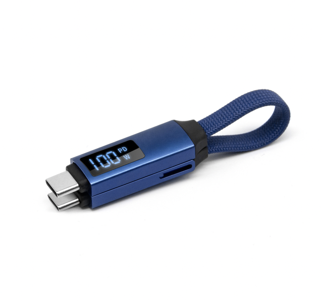 100w 3-in-1 Super Fast Charging Cable Usb Type C Micro Charger Cable Braided Display Power for Phone